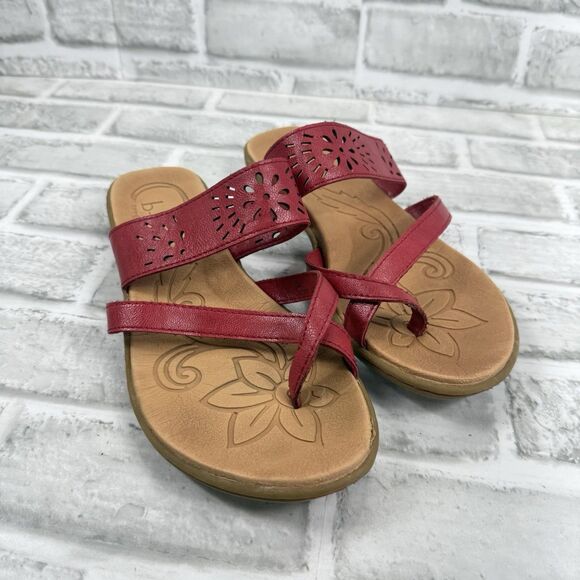 BOC Born Women's Size 8 Red Cut-Out Flower Comfort Cut Toe Sandals - Picture 11 of 11